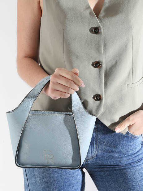 Sac BandouliÃ¨re S Foudre Cuir Etrier Bleu foudre EFOD107S vue secondaire 1