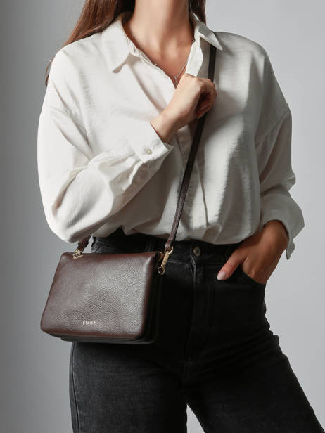 Sac Bandoulière Tradition Cuir Etrier Marron tradition ETRA0143 vue secondaire 1